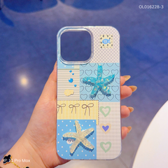 ** Ốp IP 11 Pro Max họa tiết tim nơ đính charm