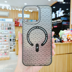 Ốp IP 12 Pro Max Likgus nhám họa tiết xếp gạch magsafe