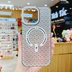 Ốp IP 12 Pro Max Likgus nhám họa tiết xếp gạch magsafe