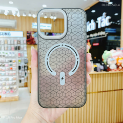 Ốp IP 16 Pro Max Likgus nhám họa tiết xếp gạch magsafe