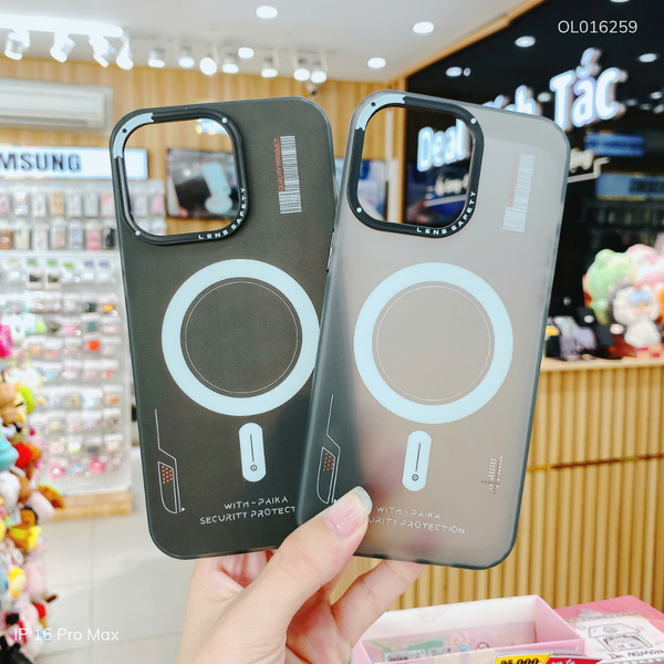 Ốp IP 16 Pro Max Ice Case nhám magsafe mã vạch