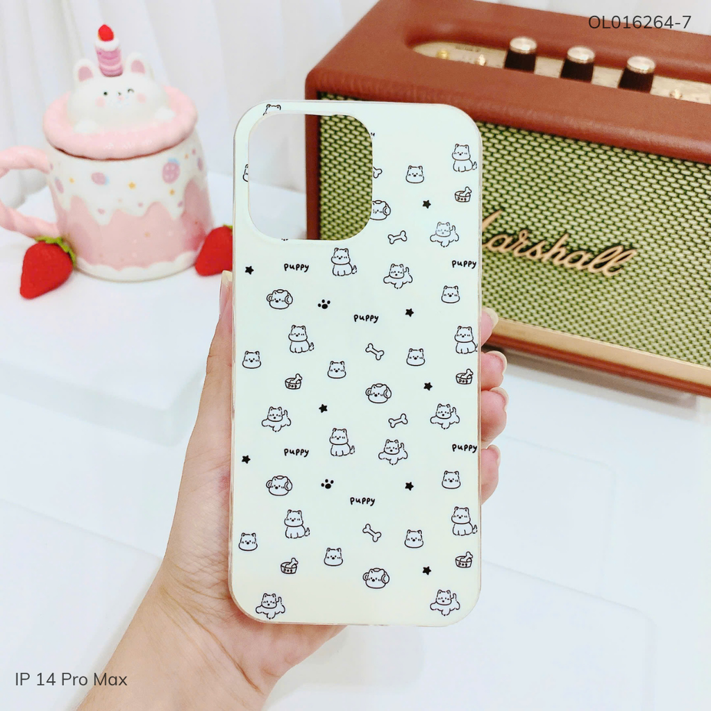 Ốp IP 14 Pro Max lưng cứng viền trong nhiều hình