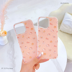 Ốp IP 15 Pro Max viền trong nhiều mặt kitty