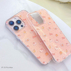 Ốp IP 15 Pro Max viền trong nhiều mặt kitty