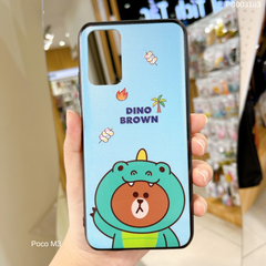 Ốp Poco M3 Gấu Brown in 3D nhiều hình