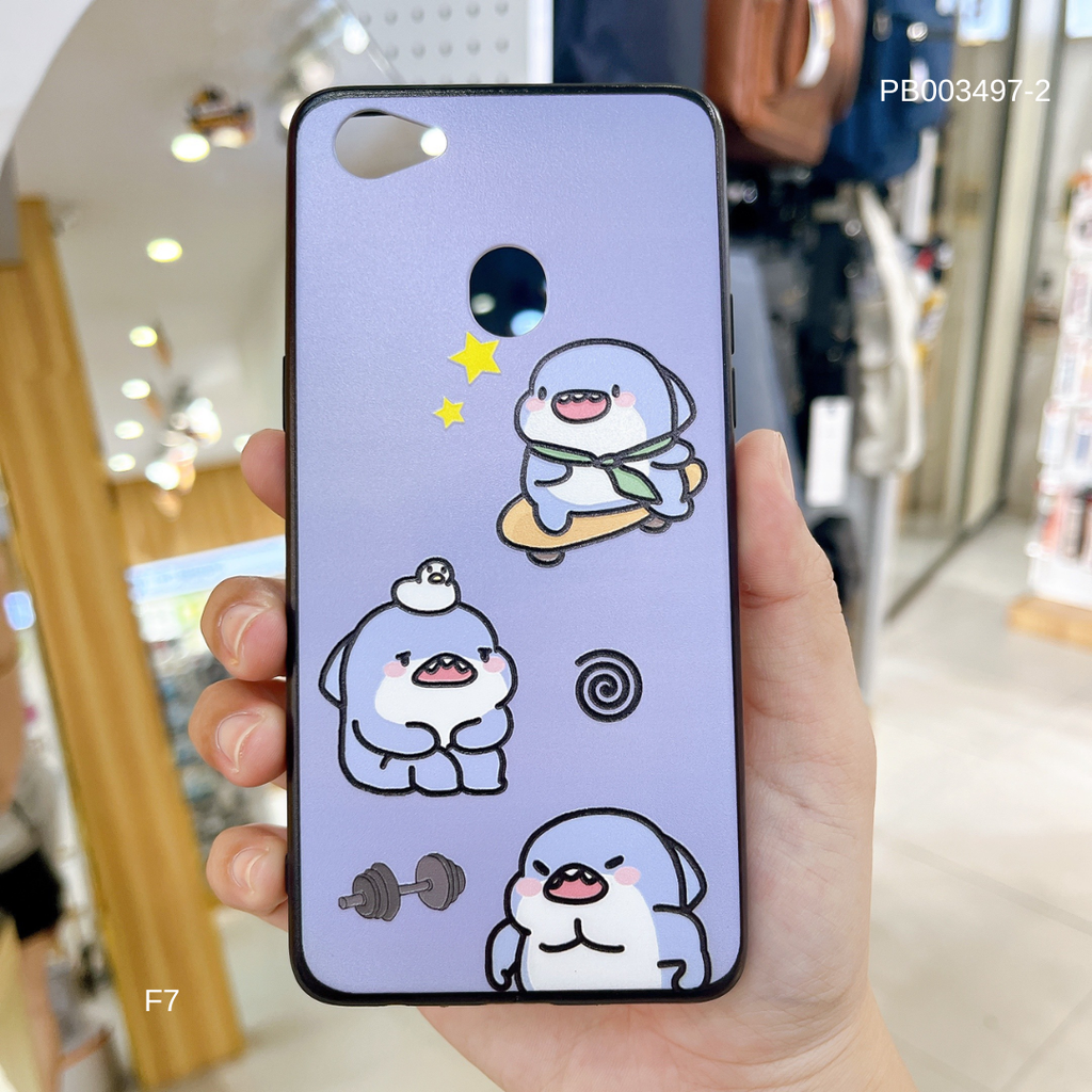 Ốp Oppo F7 dẻo in 3D baby shark