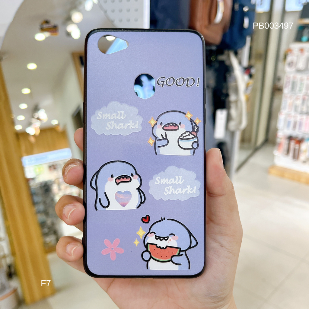 Ốp Oppo F7 dẻo in 3D baby shark