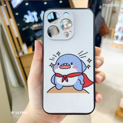 Ốp IP 14 Pro dẻo in 3D baby shark quàng khăn đỏ - test