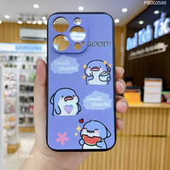 Ốp IP 14 Pro dẻo in 3D baby shark ăn dưa hấu