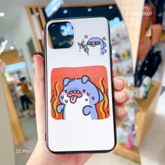 Ốp IP 11 Pro dẻo in 3D baby shark bốc lửa