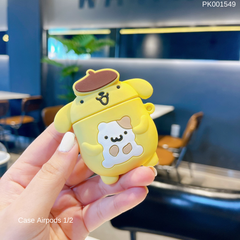 ** Case Airpods 1/2 dẻo chó vàng Pudding