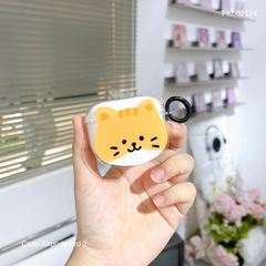 Case Airpods Pro 2 dẻo trong mặt mèo vàng