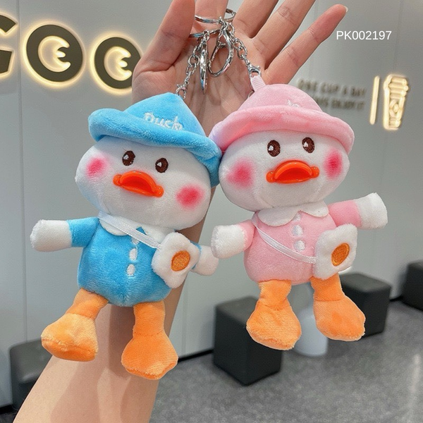 ** Móc khoá nhồi bông Vịt nón hồng