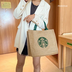 Túi cói đi biển, đi chơi Starbuck