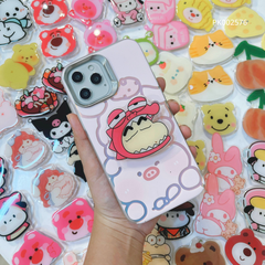 ** Popsocket Hình To Shin nón Gấu hồng