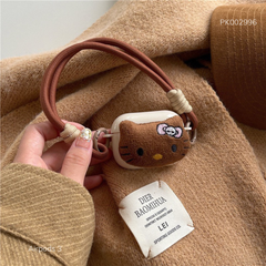 ** Case Airpods 3 dẻo đính Kitty nâu kèm dây đeo