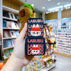 Case Airpods 3 dẻo Labubu nón đỏ nền đen