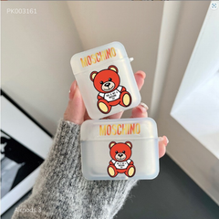 Case Airpods 3 dẻo Moschino nền trắng