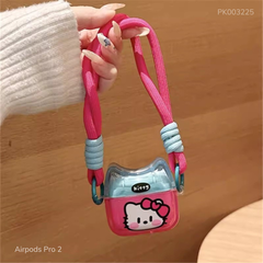 ** Case Airpods Pro 2 dẻo Kitty tai mèo kèm dây đeo