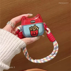 ** Case Airpods 3 dẻo Fries tai mèo kèm dây đeo
