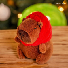 ** Gấu bông Capybara nón dâu