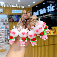 ** Móc khóa Thỏ dưa hấu