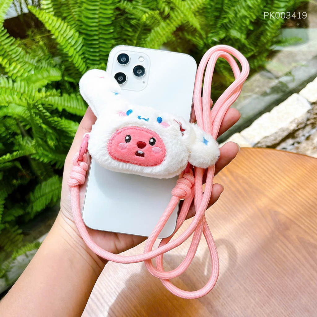** Dây đeo kèm móc cài ốp Bông Loopy đội Cinnamoroll