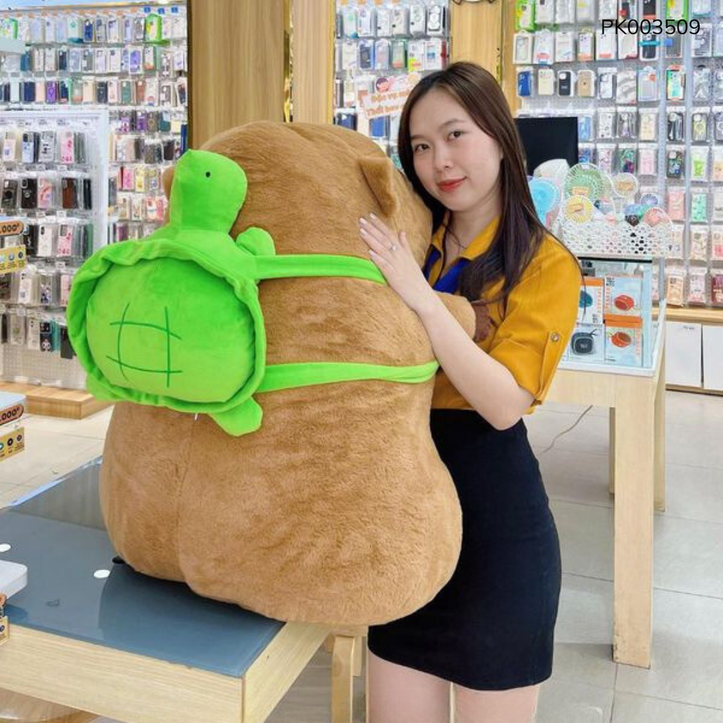** Gấu bông Capybara balo rùa size đại