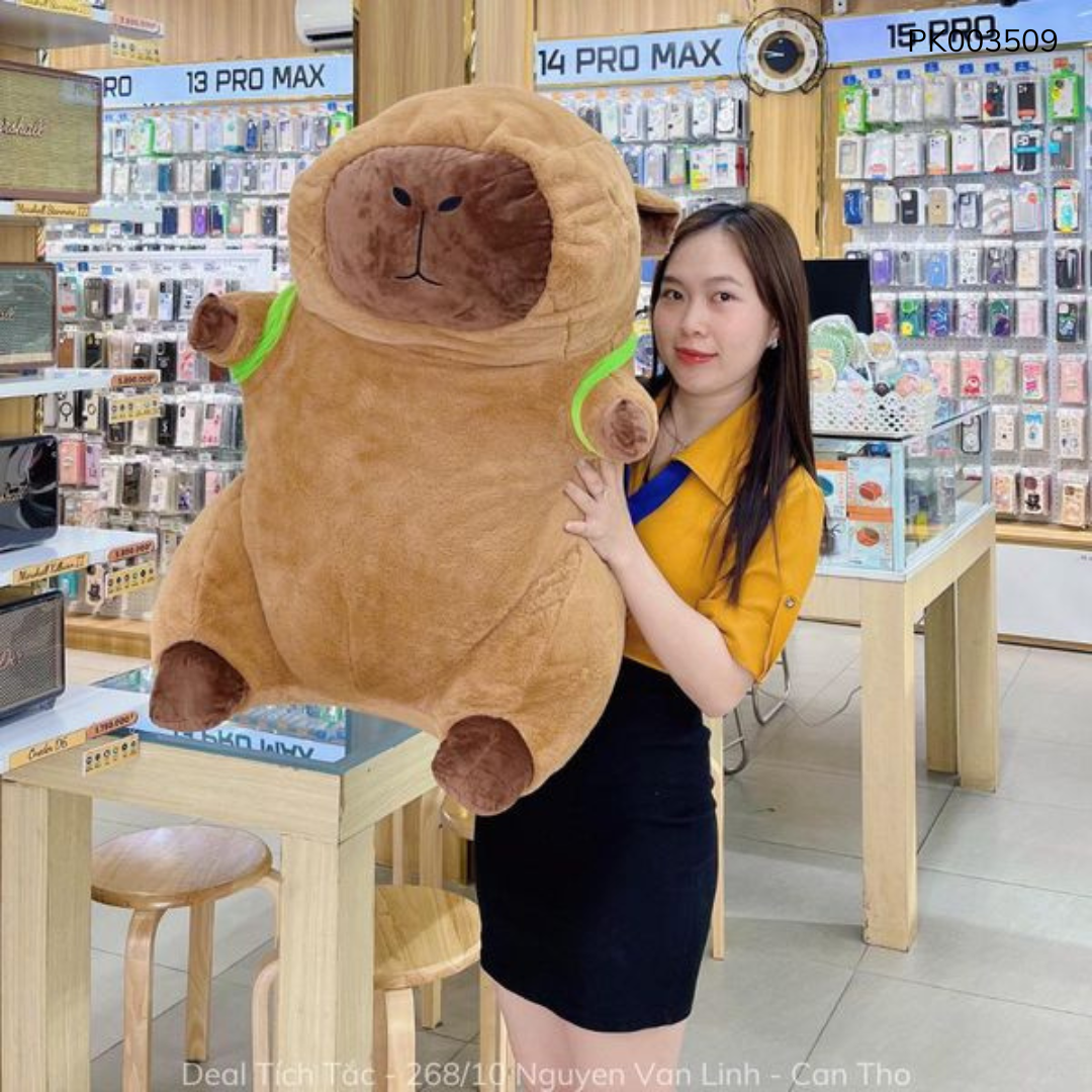 ** Gấu bông Capybara balo rùa size đại