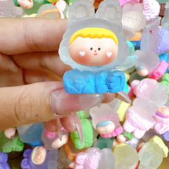 ** Charm Cô gái đội cừu tai thỏ nhám