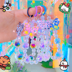 ** Móc khoá chuỗi nơ/cô gái kixi 1 khoen