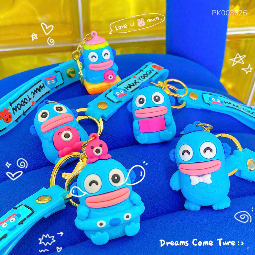 ** Móc khóa môi dày xanh dương