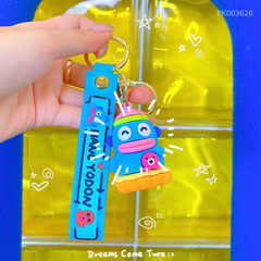 ** Móc khóa môi dày xanh dương
