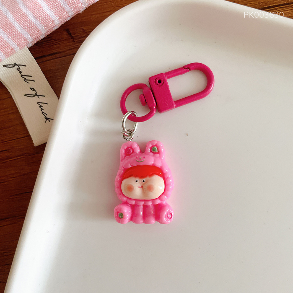 ** Móc khóa Mini charm thỏ cô gái