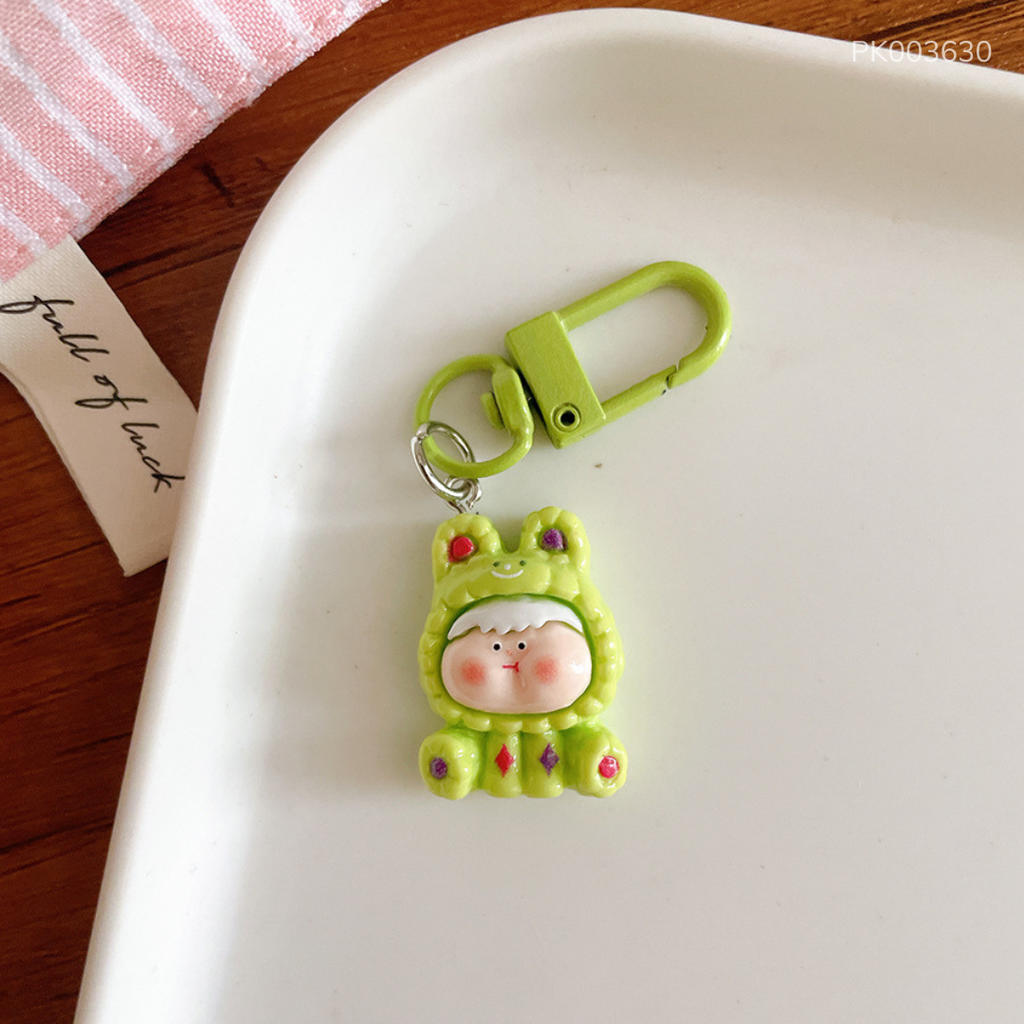 ** Móc khóa Mini charm thỏ cô gái