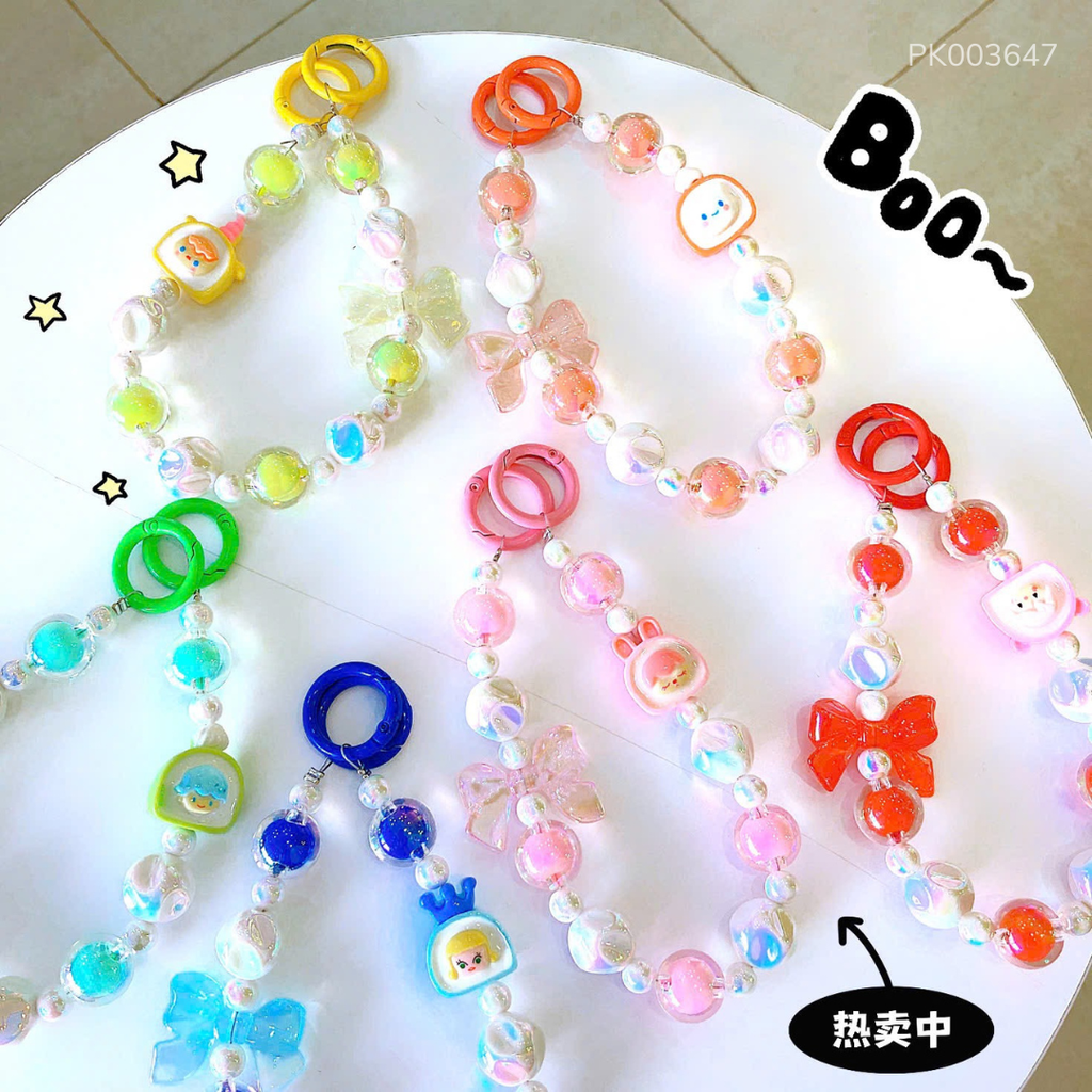 ** Móc khoá chuỗi nơ/cô gái kixi 2 khoen