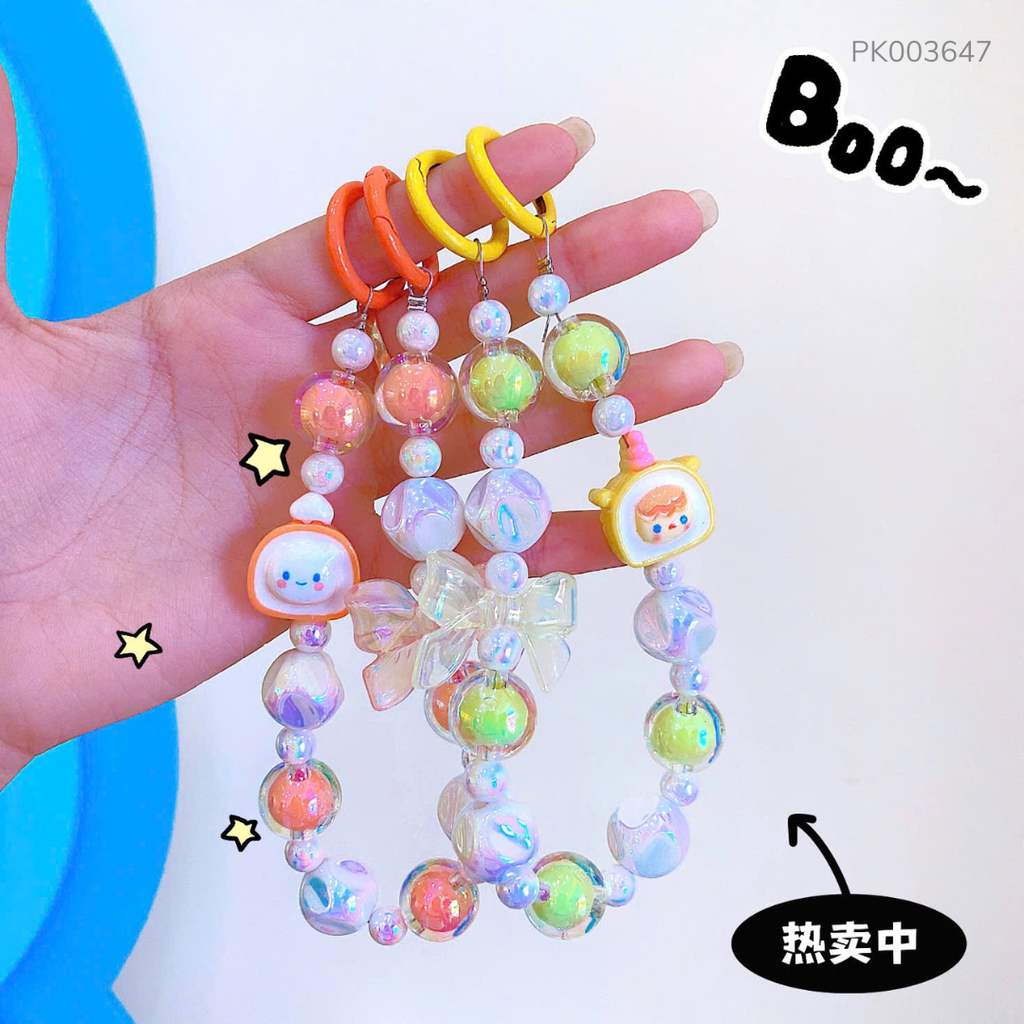 ** Móc khoá chuỗi nơ/cô gái kixi 2 khoen