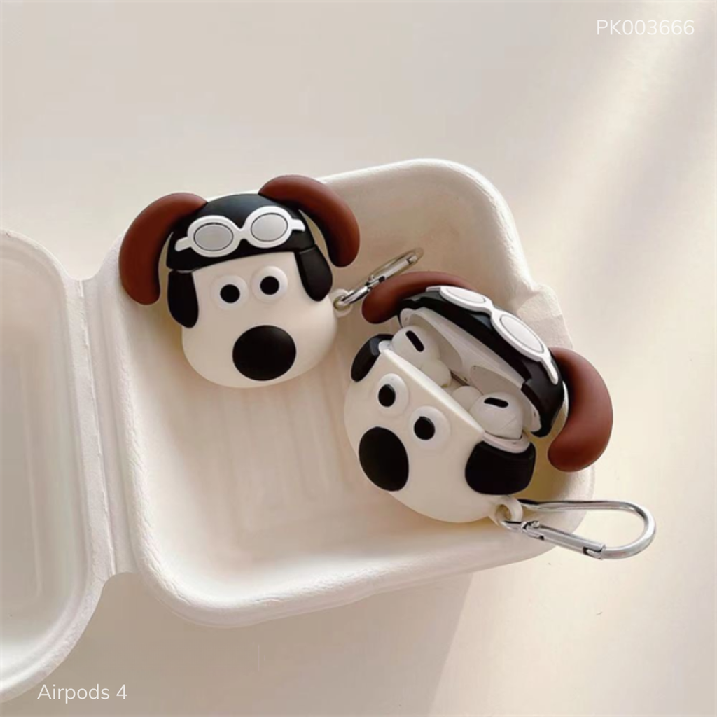 ** Case Airpods 4 dẻo mặt chú chó Gromit