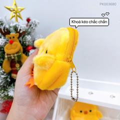 ** Móc khóa ví bông gà vàng