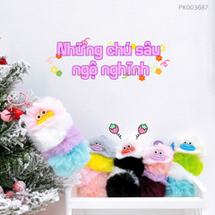 ** Móc khóa Sâu lông nhiều màu