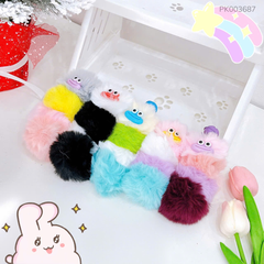 ** Móc khóa Sâu lông nhiều màu