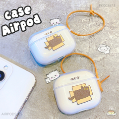 ** Case Airpods 1/2 dẻo trắng Cat