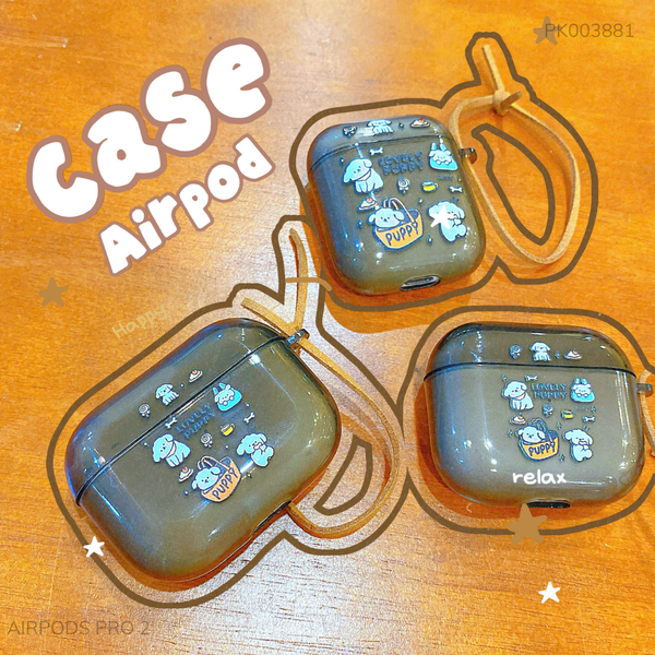 ** Case Airpods Pro 2 dẻo đen nhiều cún Lovely Puppy