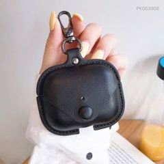 ** Case Airpods 1/2 vân da có nút cài nhiều màu