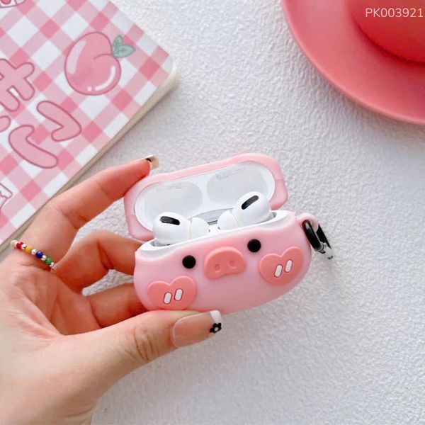 ** Case Airpods 3 heo má hồng