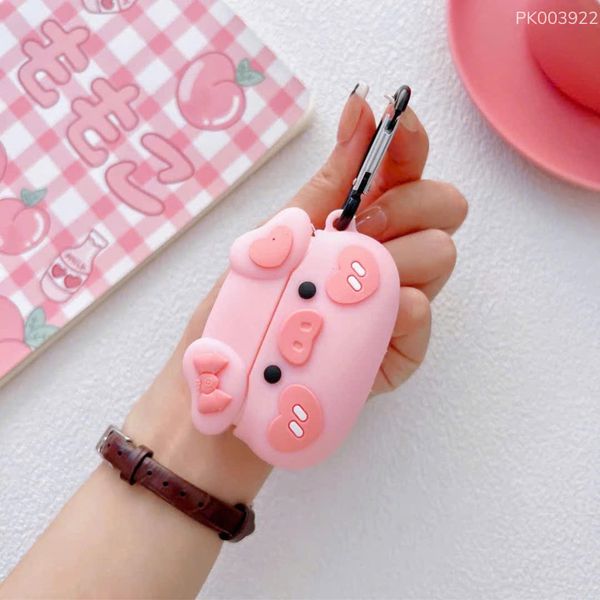 ** Case Airpods Pro 2 heo má hồng