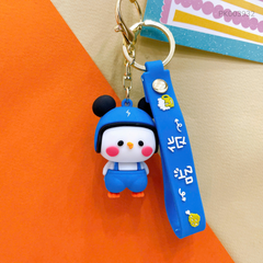 ** Móc khóa vịt đội nón xanh tai mickey