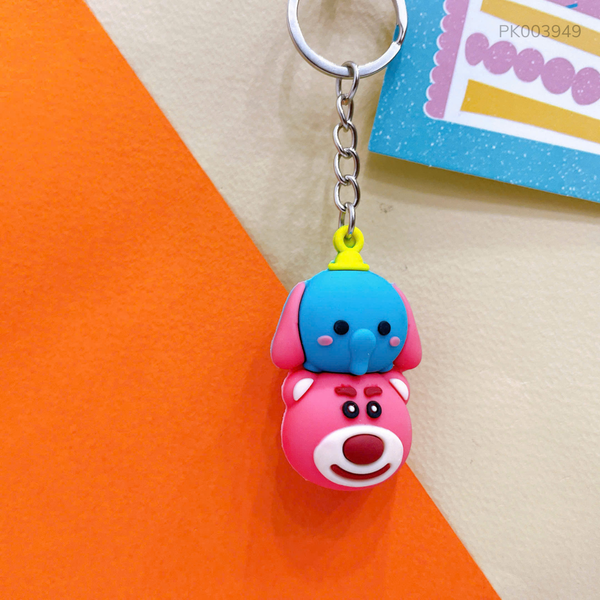 ** Móc khóa gấu dâu và voi xanh