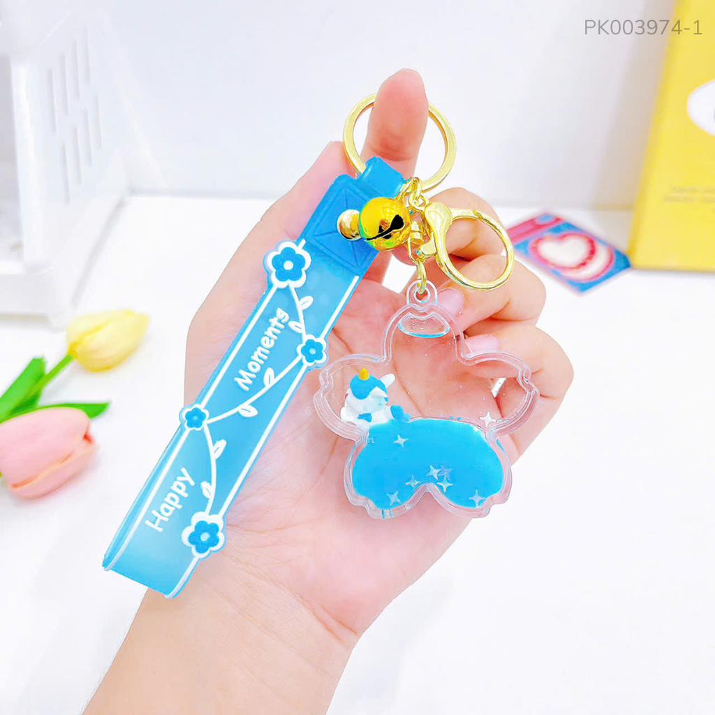 ** Móc khóa nước ngôi sao kim tuyến