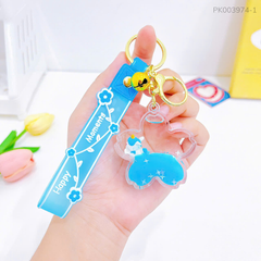 ** Móc khóa nước ngôi sao kim tuyến